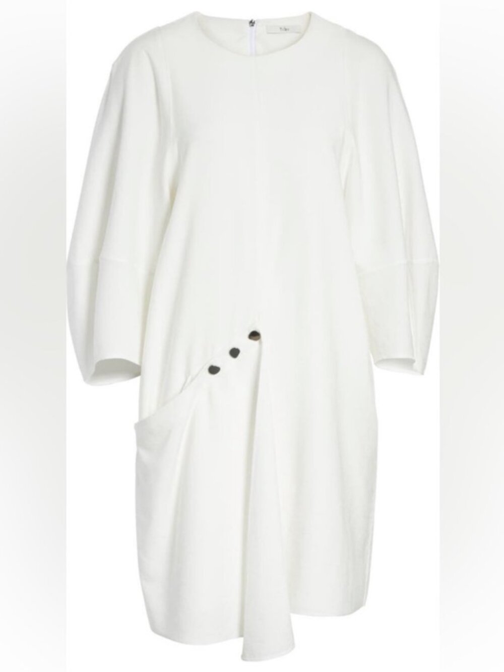 Tibi Asymmetric Flap Front Dress White Mini Size 4